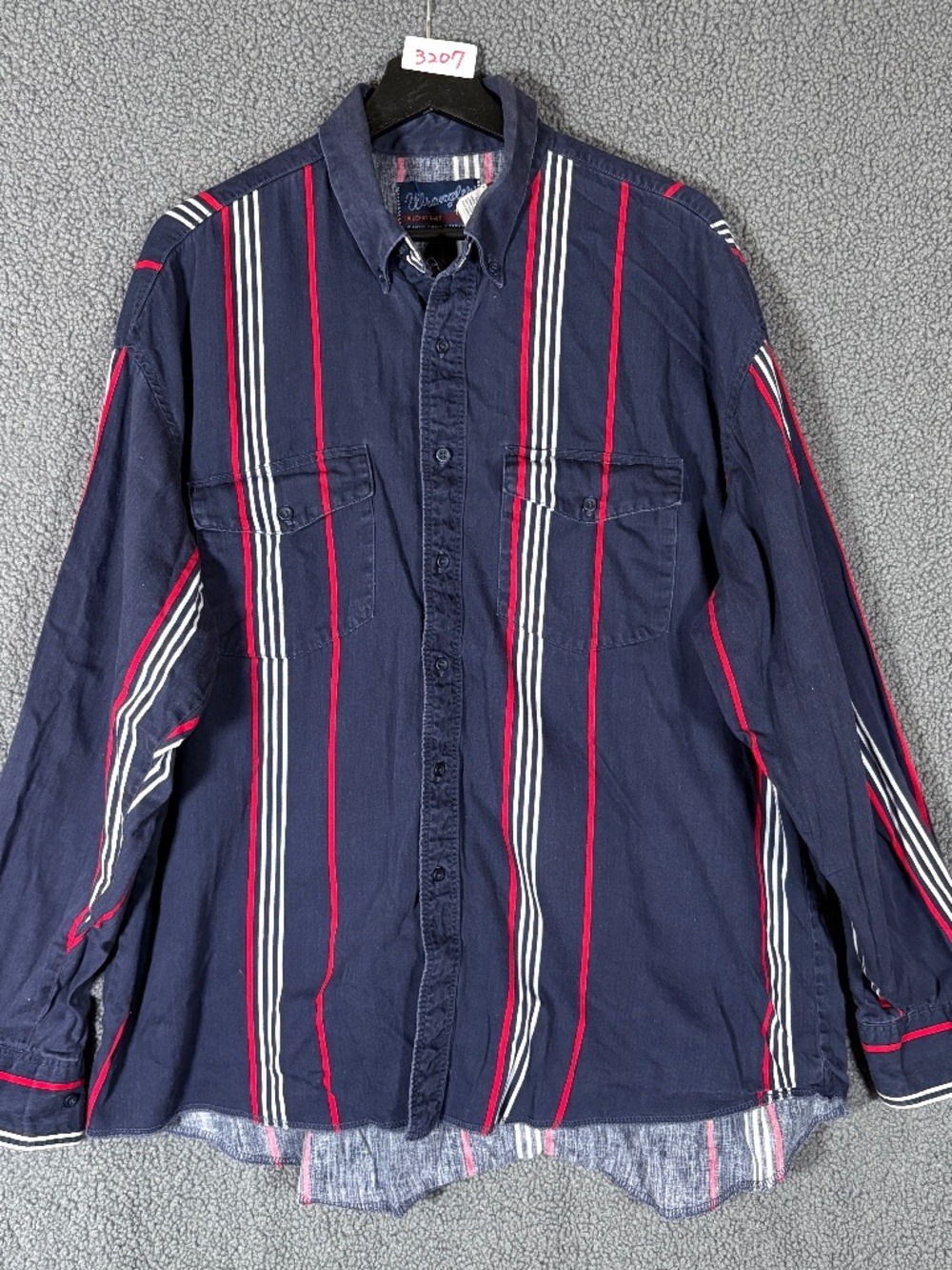 Wrangler Brushpopper Western Button Down Shirt - Men's Size 18-36 X Long Tails